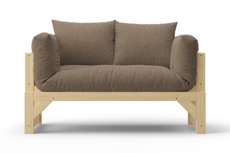 Диван кушетка Амбер рогожка коричневая