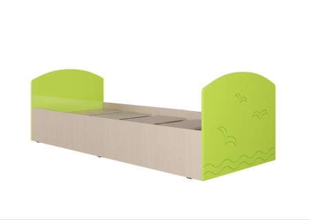 Кровать Юниор-2 МДФ (Д-2030 х В-650 х Г-840 мм)/Разные Цвета