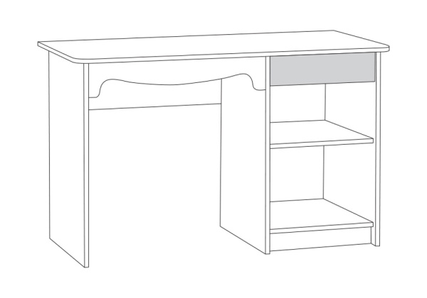 Стол письменный Флоренция 12.24 ясень анкор