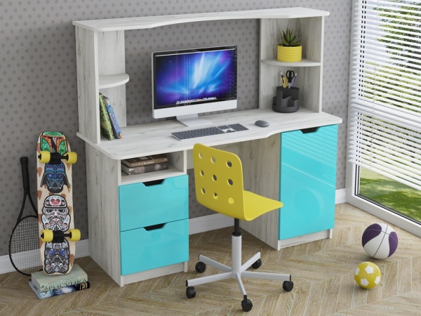 Стол №1 Юнга-15 /Рабочая Зона (Ш-1500 x В-1350 x Г-550 мм)/Разные Цвета