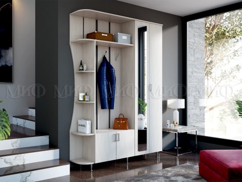 Прихожая Линда-1 (Ш-1500 х В-2150 х Г-370 мм) Универсальная Сборка/Разные Цвета 